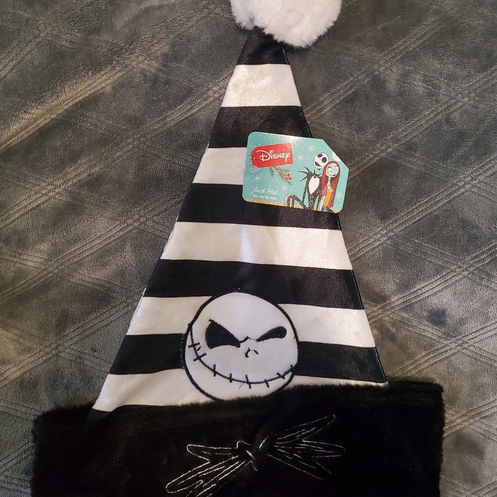 Nightmare Before Christmas Jack Skellington Santa Christmas Hat NEW